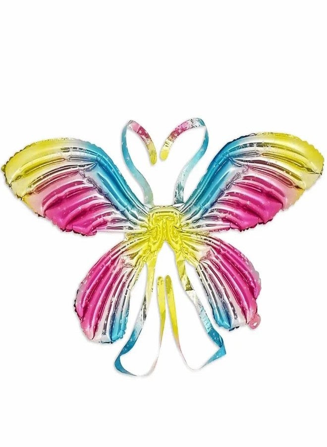 kunya® Baby Girl's Fairy Butterfly Wings Costume Butterfly Fairy Angel Wing, Wand And Hairband (Multi Led Ballon)(Batteries Not Included) - Image 1